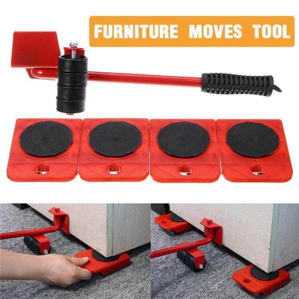 (5 In 1) Heavy Furniture Move Tool |Transport Lifter Shifter Moving