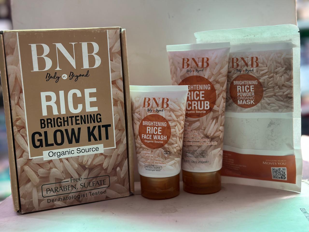 BNB Whitening Rice Extract Bright & Glow Kit | Best Quality Glow Kit