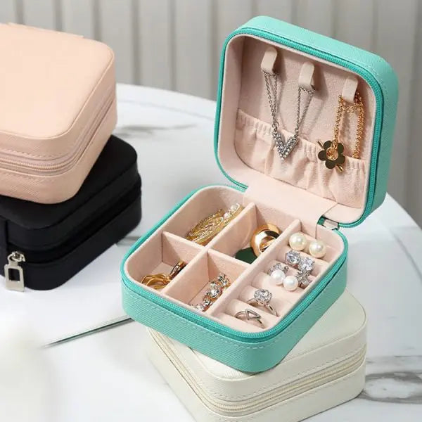 Pack of 2  Leather Jewelry Storage Box  ||  Cosmetics Beauty Container Organizer Mixify Savvy