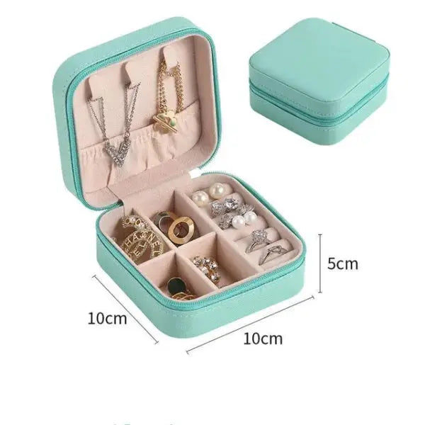 Pack of 2  Leather Jewelry Storage Box  ||  Cosmetics Beauty Container Organizer Mixify Savvy