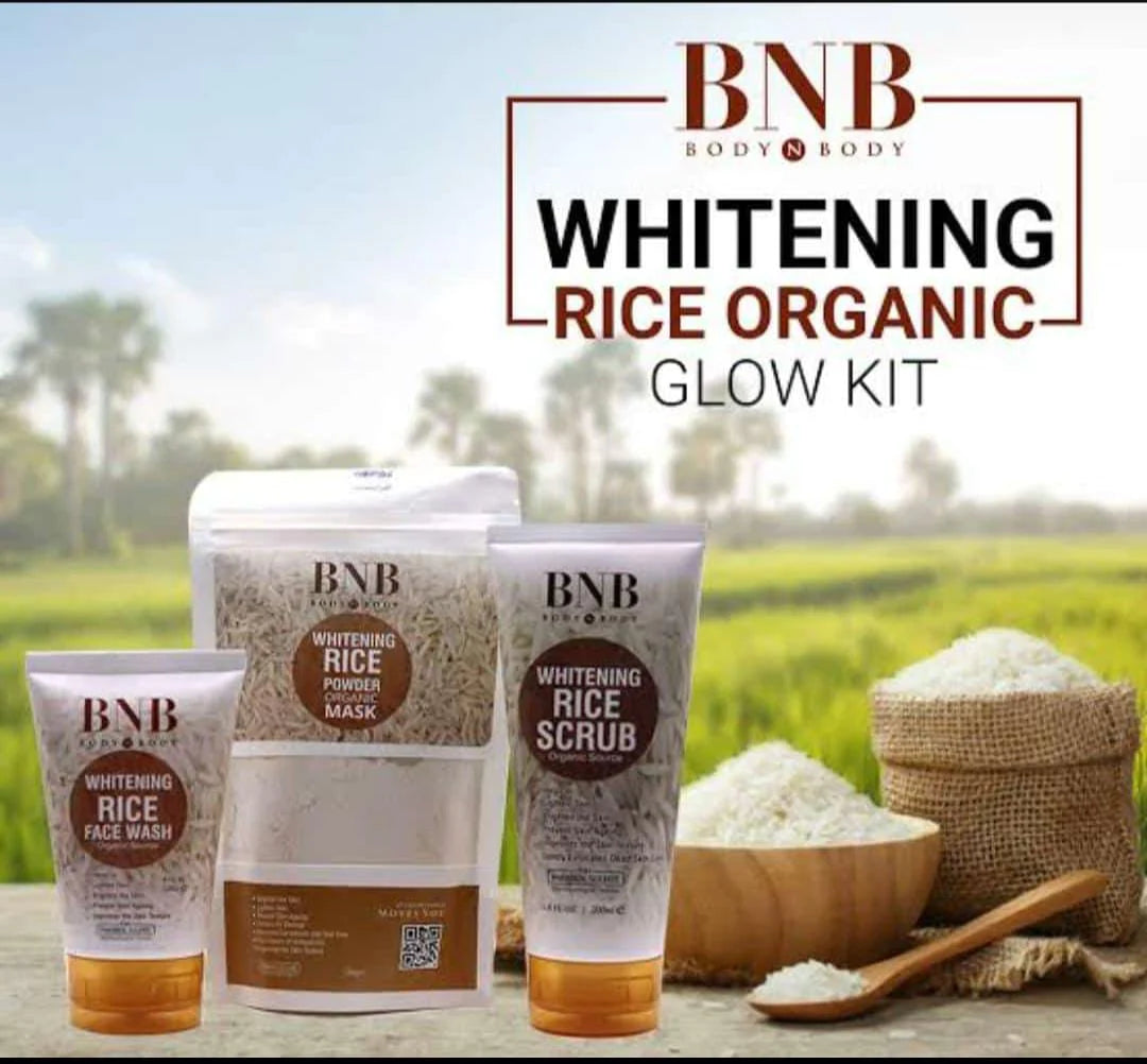 BNB Whitening Rice Extract Bright & Glow Kit | Best Quality Glow Kit