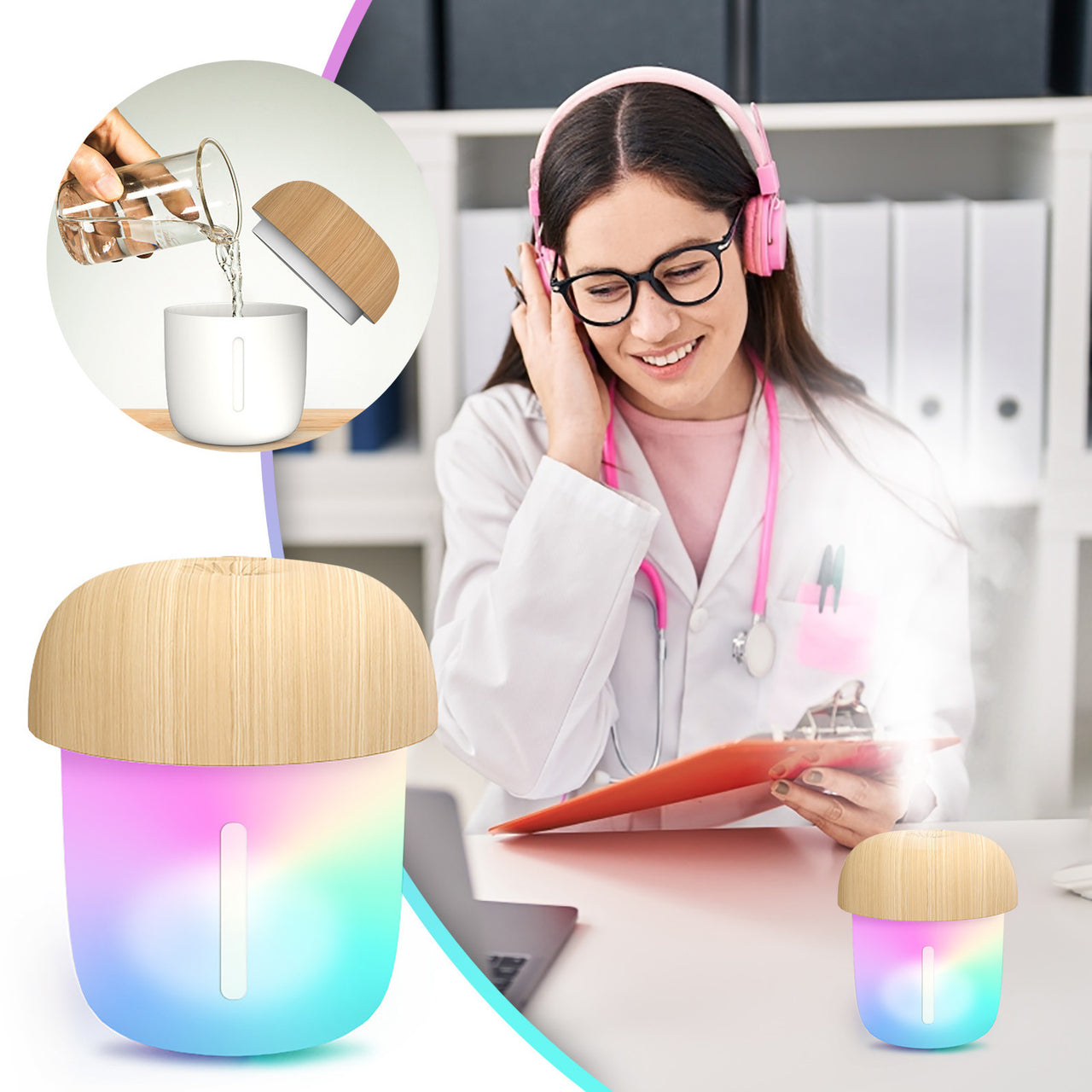 Mushroom Shape Humidifier   ||  Portable Mini Humidifier