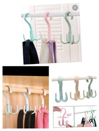 Thumbnail for 1/4pcs Rotatable Hook Wardrobe Bag  ||  Bag Organizer with Anti-Damage Hanging Hooks.