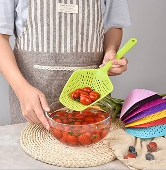 Scoop Colander Strainer Spoon || Durable Slotted Strainer