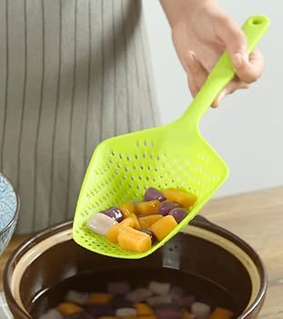 Scoop Colander Strainer Spoon || Durable Slotted Strainer