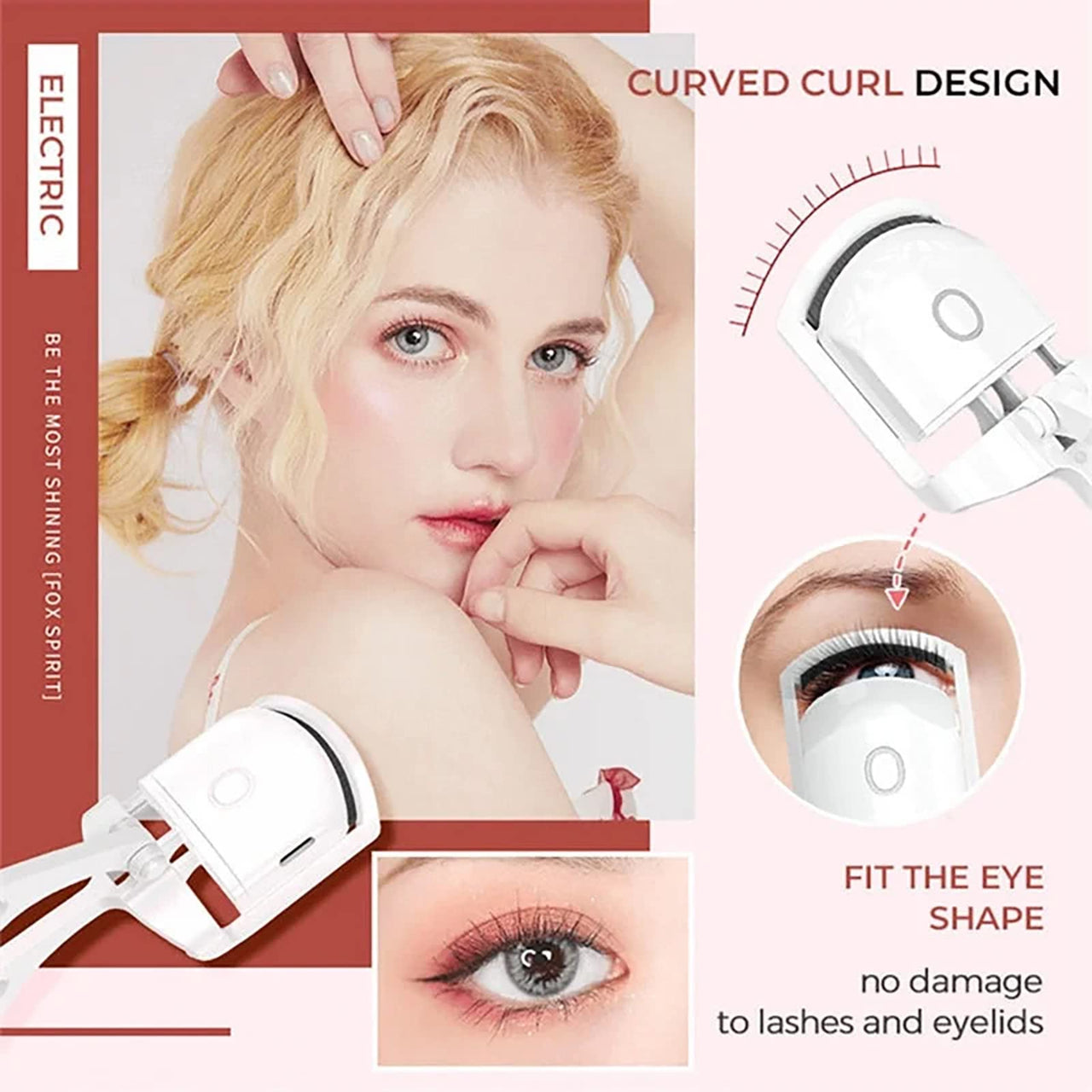 Rechargeable Smart Electric Heated Eyelash Curler