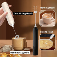 Thumbnail for Rechargeable Electric Coffee Mixer Egg Beater  ||  Handheld Electric Milk Frother