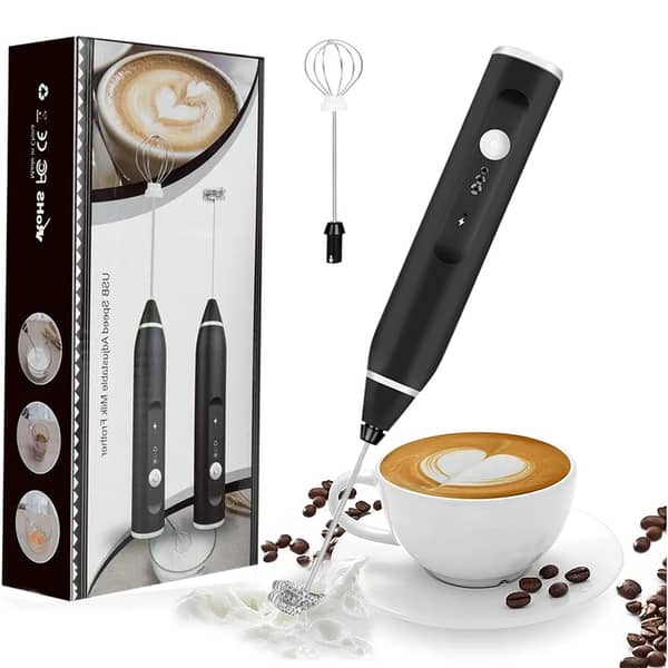 Rechargeable Electric Coffee Mixer Egg Beater  ||  Handheld Electric Milk Frother